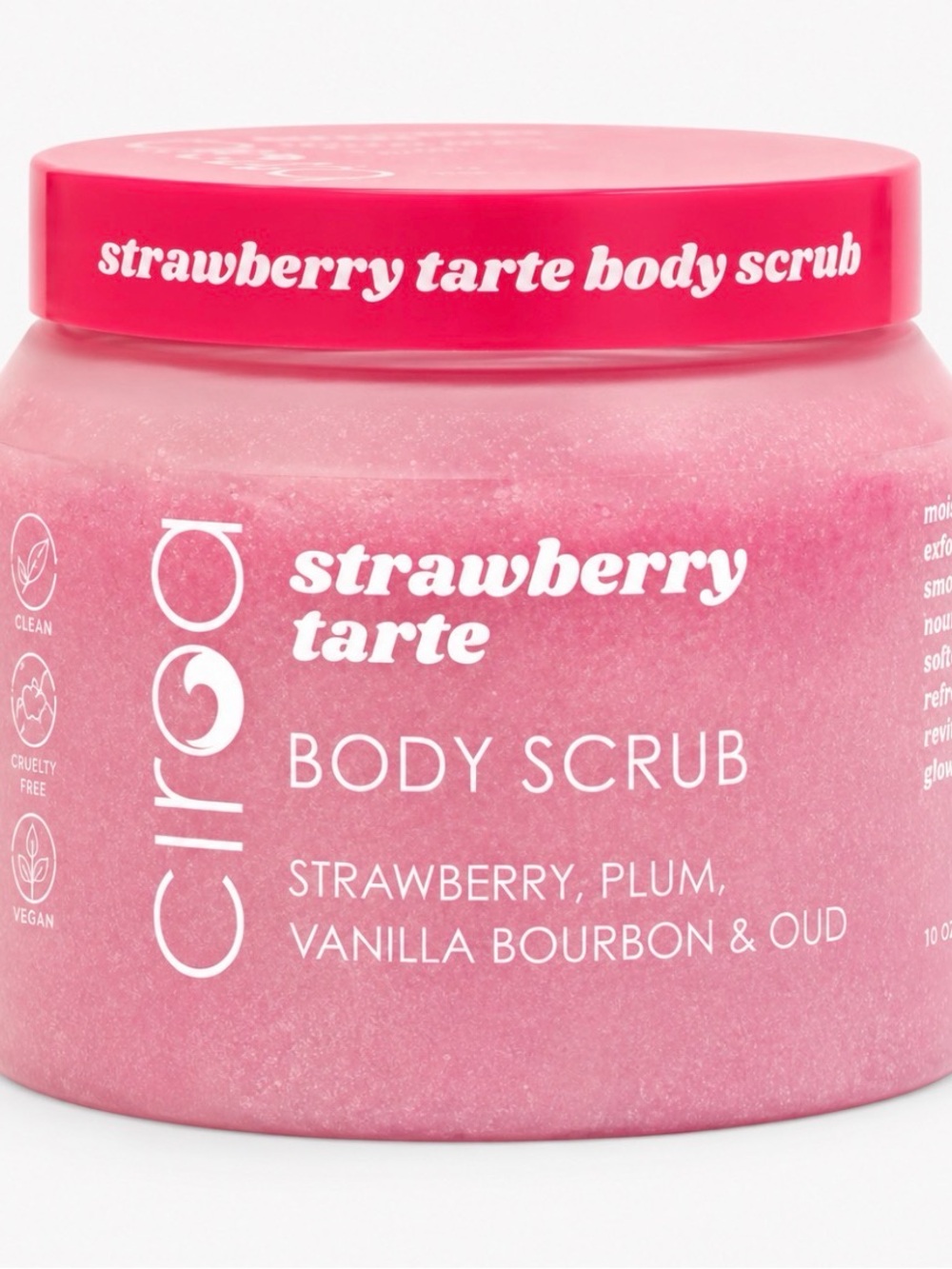 Ciroa Strawberry Tarte Body Scrub - Bright Pink Jar